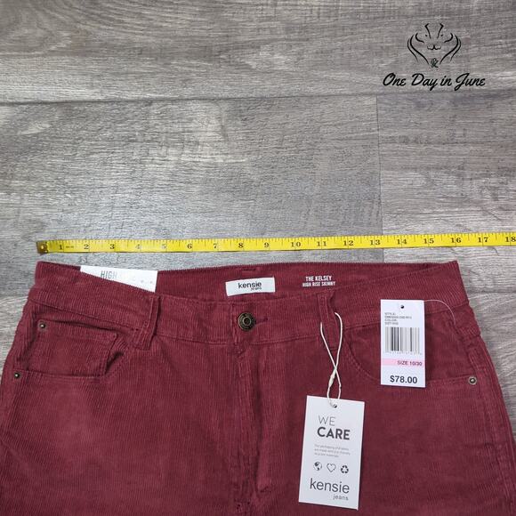Kenzie The Kelsey High Rise Skinny Corduroy Pants Size 10 - Picture 3 of 6